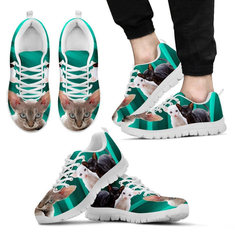 Cornish Rex Cat Print (Black/White) Running Shoes For Men Limited Edition