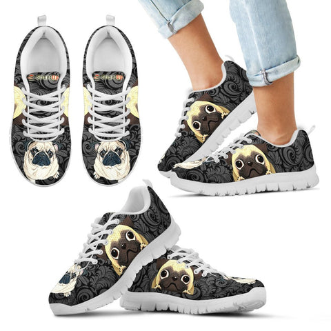 Pug PrintKid's Running Shoes