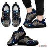 Chartreux Cat Print (White/Black) Running Shoes For Men