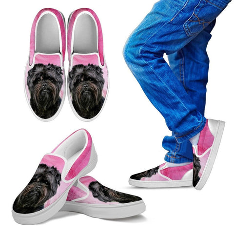 Affenpinscher Print Slip Ons For Kids Express Shipping