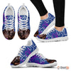 Burmese Cat Print (White/Black) Running Shoes For Women