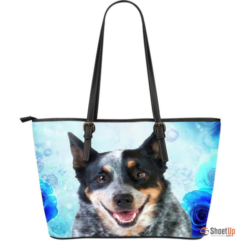 Cattle DogLarge Leather Tote Bag