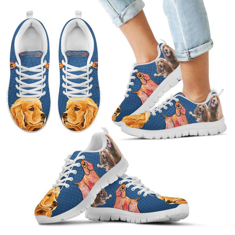Cocker Spaniel Print Running Shoes For Kids