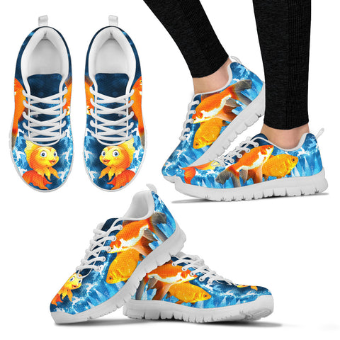 Goldfish Print Christmas Running Shoes For Women