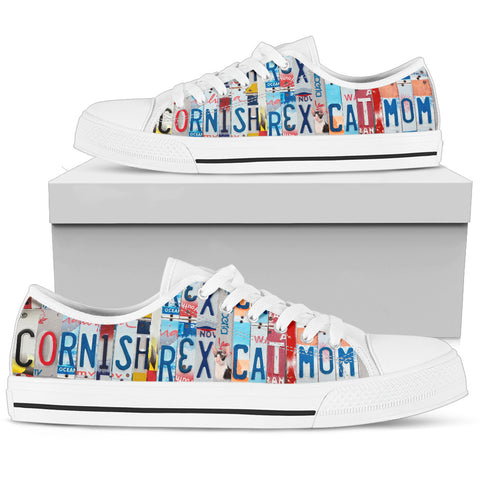 Cornish Rex Cat Low Top Canvas Shoes For Women