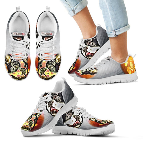Boston Terrier Halloween Print Running Shoes For Kids
