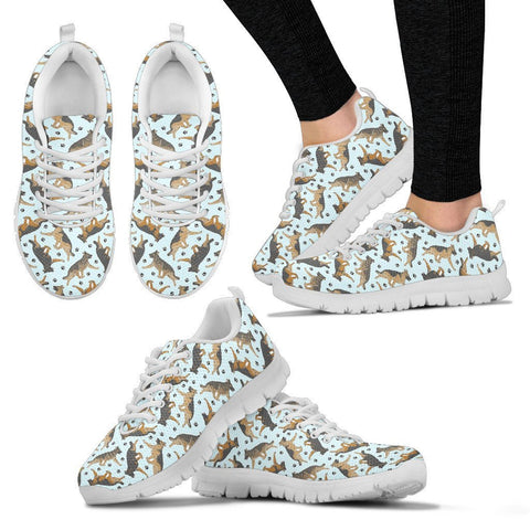 German Shepherd Pattern Print Sneakers For Women Express Shipping