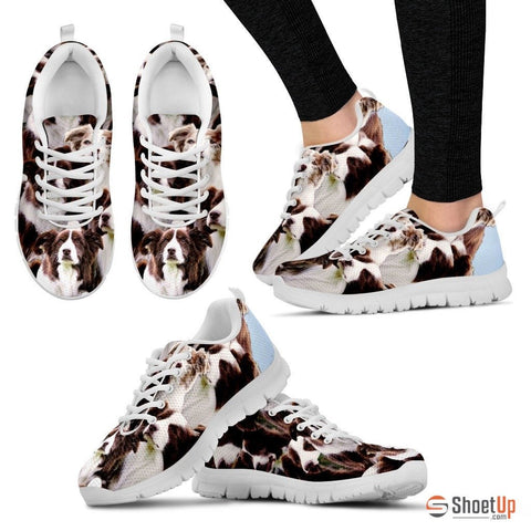 English Shepherd In Lots Print Running Shoe For Women