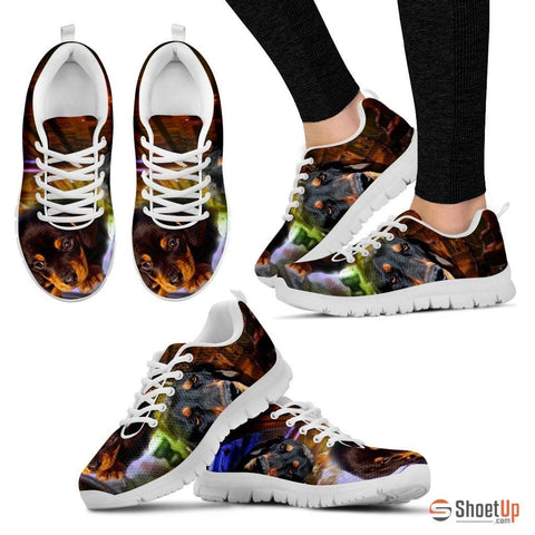 Coonhound Dog Print Running Shoe For Women