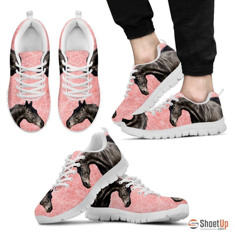 Thoroughbred Horse Print (Black/White) Running Shoes For Men Limited Edition