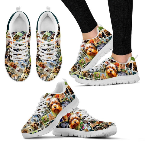 Lovely Yorkshire Print(Black/White) Running Shoes For WomenExpress Shipping