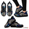 Chartreux Cat Print (White/Black) Running Shoes For Women