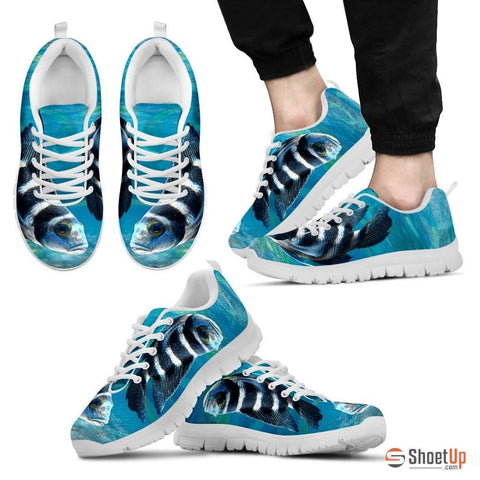 African Cichlid Fish (White/Black) Running Shoe For Men Limited Edition