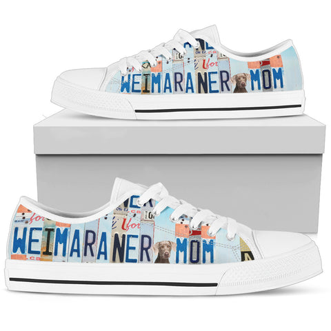 Weimaraner Print Low Top Canvas Shoes for Women