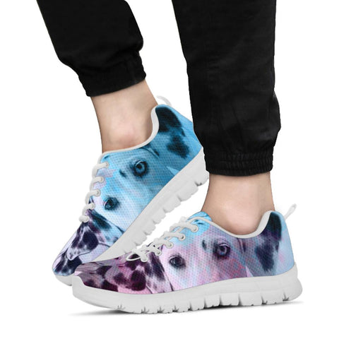 Dalmatian Dog On Colourful Print Running Shoes- Limited Edition