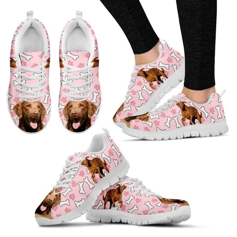 Chesapeake Bay Retriever Print Sneakers For Women(White/Black) Express Shipping