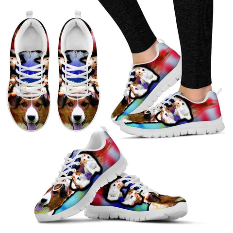 English Shepherd Dog Print Running Shoe For Women