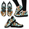 Corgi Dog Print(Black/White) Running Shoes For WomenExpress ShippingDesigned By Christina Jensen
