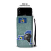 Black Labrador Dog Print Wallet CaseNY State