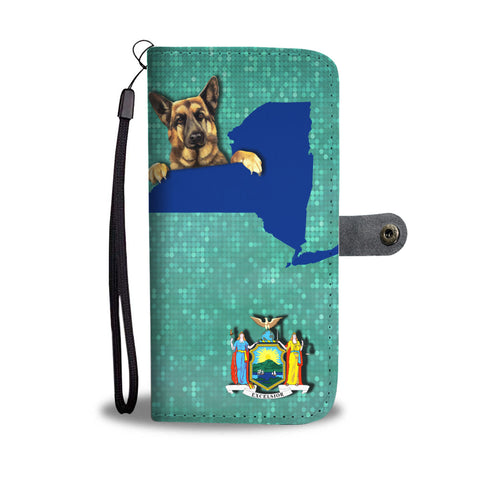 German Shepherd Dog Print Wallet CaseNY State