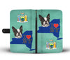 Boston Terrier Dog Print Wallet CaseNY State