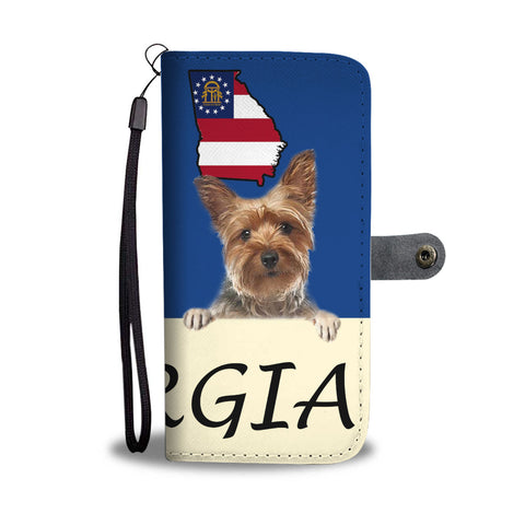 Yorkshire Terrier (Yorkie) Print Wallet CaseGA State