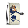 Basset Hound Dog Print Wallet CaseAK State