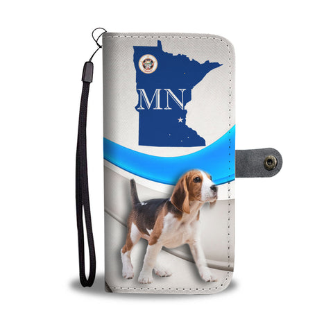 Cute Beagle Print Wallet CaseMN State