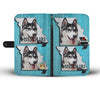 Siberian Husky Print Wallet CaseMO State