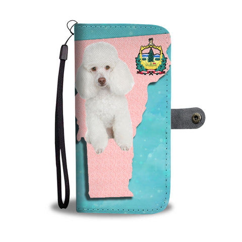 Poodle Dog Print Wallet CaseVT State
