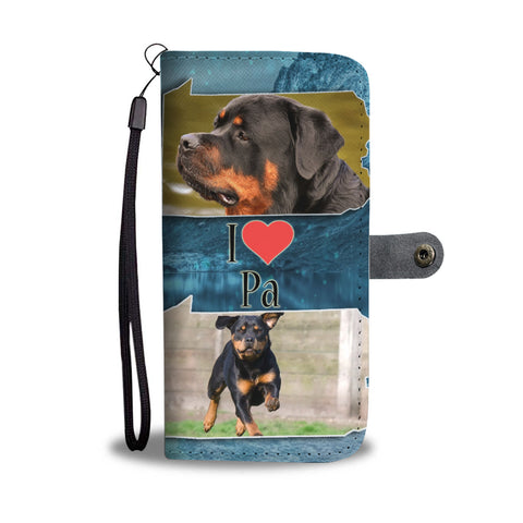 Rottweiler Dog Print Wallet CasePA State
