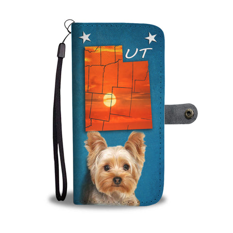 Yorkshire Terrier Print Wallet CaseUT State
