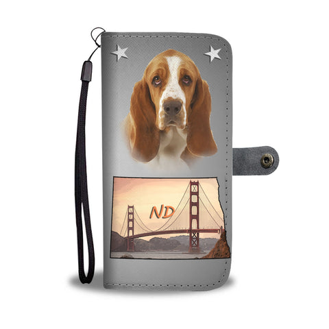 Basset Hound Print Wallet CaseND State