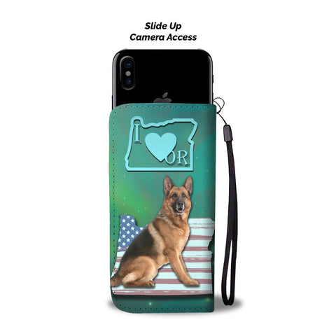 Amazing German Shepherd Print Wallet CaseOR State