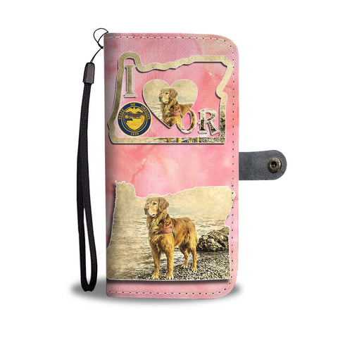 Golden Retriever Art Print Wallet CaseOR State