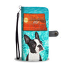 Boston Terrier Print Wallet CaseND State