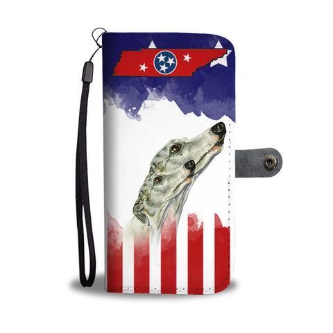 Whippet Dog Print Wallet CaseTN State