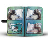 Siberian Husky Dog Print Wallet CaseOR State