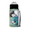 Siberian Husky Dog Print Wallet CaseOR State