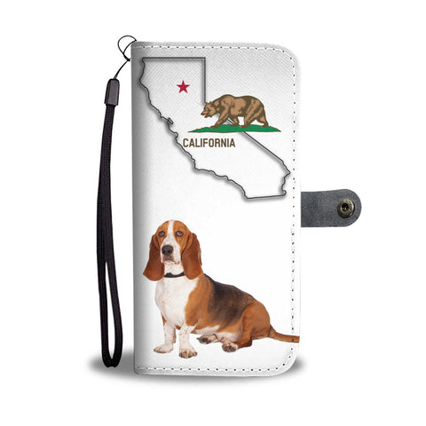 Basset Hound Print Wallet CaseCA State