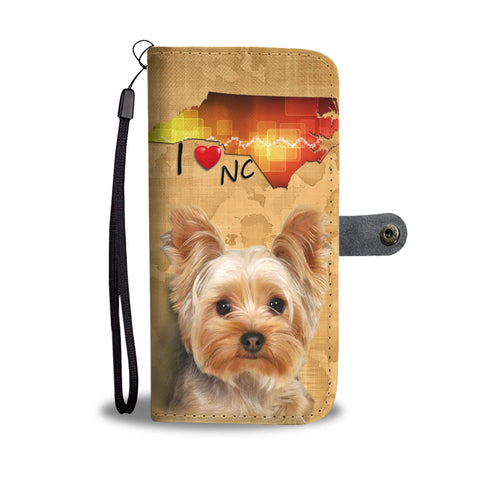 Yorkshire Terrier Print Wallet CaseNC State