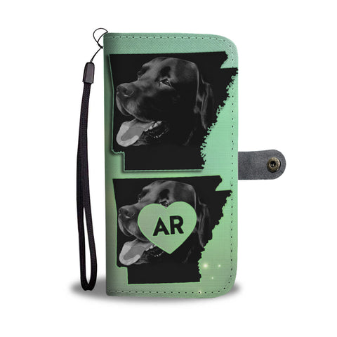 Black Labrador Print Wallet CaseAR State