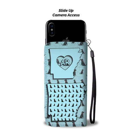 Labrador Dog Pattern Print Wallet CaseAR State