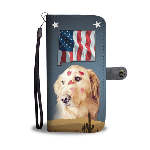 Golden Retriever Print Wallet CaseNM State