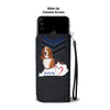 Cute Basset Hound Print Wallet CaseKY State