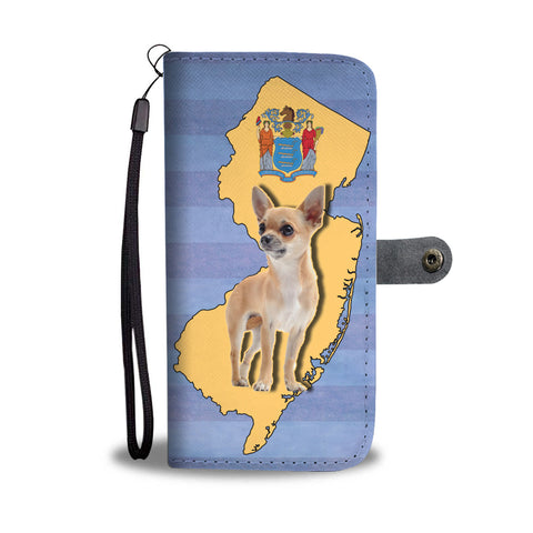 Cute Chihuahua Print Wallet CaseNJ State