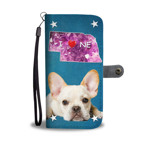 Lovely French Bulldog Print Wallet CaseNE State