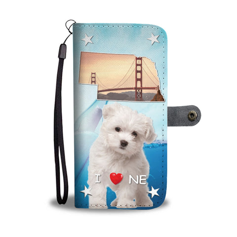 Lovely Maltese Dog Print Wallet CaseNE State
