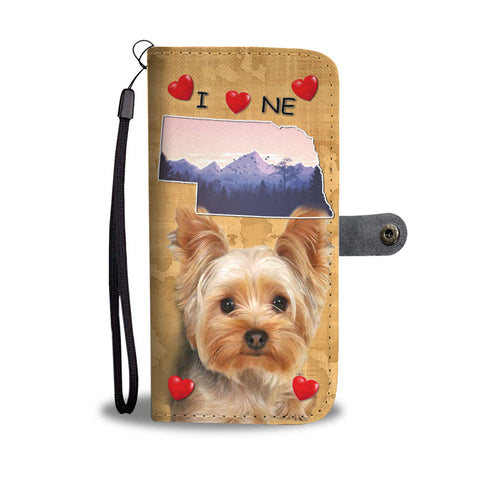 Yorkshire Terrier Print Wallet CaseNE State