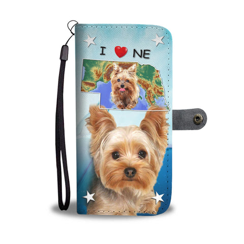 Lovely Yorkie Print Wallet CaseNE State